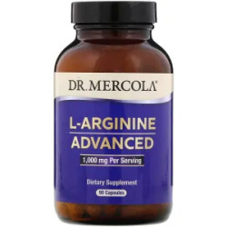 L-аргинин 1000 мг, L-Arginine Advanced Dr. Mercola, 90 капсул, 333 мг в капсуле