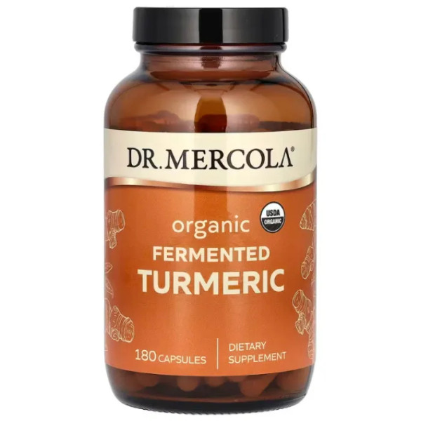 Куркума ферментована, Fermented Turmeric, Dr. Mercola, 180 капсул
