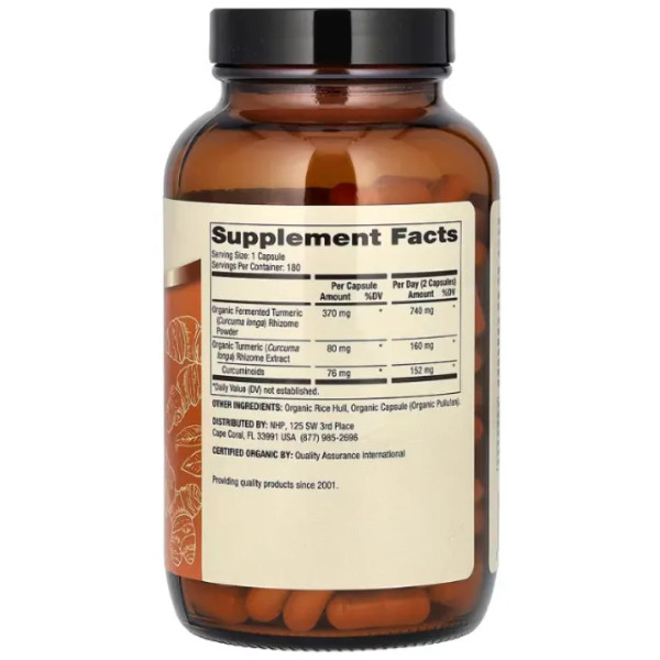 Куркума ферментована, Fermented Turmeric, Dr. Mercola, 180 капсул