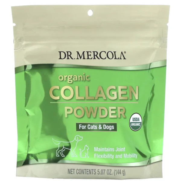 Колаген для котів та собак, Collagen For Cats & Dogs, Dr. Mercola, органічний порошок, 144 г