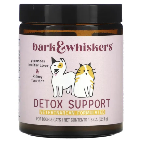 Детокс для котів та собак, Bark and Whiskers, Detox Support, Dr. Mercola, 52.3 г