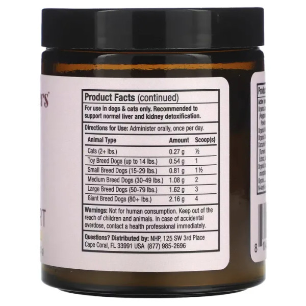 Детокс для котів та собак, Bark and Whiskers, Detox Support, Dr. Mercola, 52.3 г