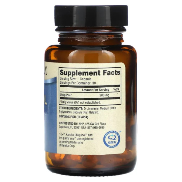Убіхінол, Ubiquinol, Dr. Mercola, 200 мг, 30 капсул
