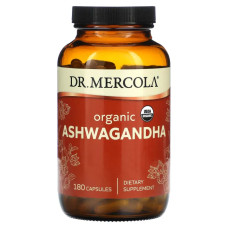 Ашваганда, органічна, Dr. Mercola Ashwagandha, 180 капсул