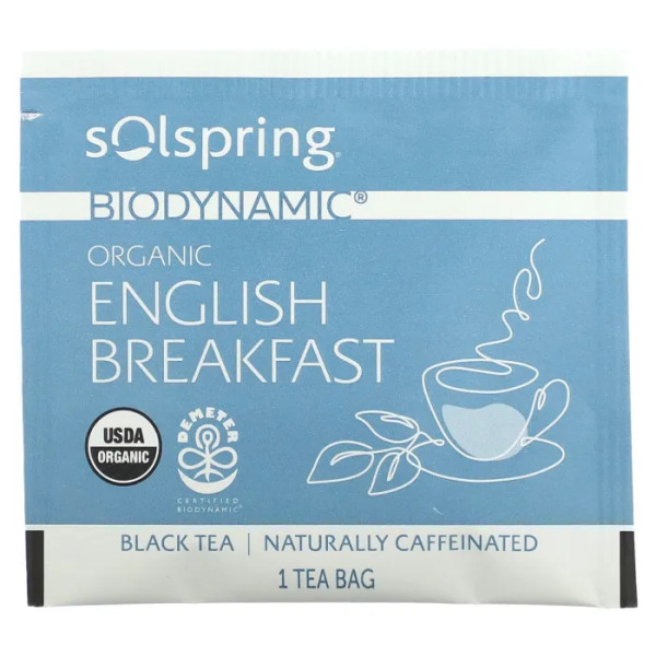 Чорний чай, Black Tea, Dr. Mercola, органічний англійський сніданок, 18 чайних пакетиків, 36 г