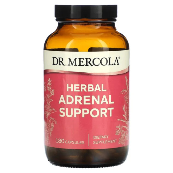 Трав'яна підтримка надниркових залоз, Herbal Adrenal Support, Dr. Mercola, 180 капсул