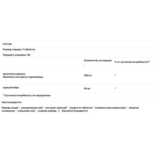 Екстракт куркумина, Curcumin Extract, Dr. Mercola, 30 таблеток