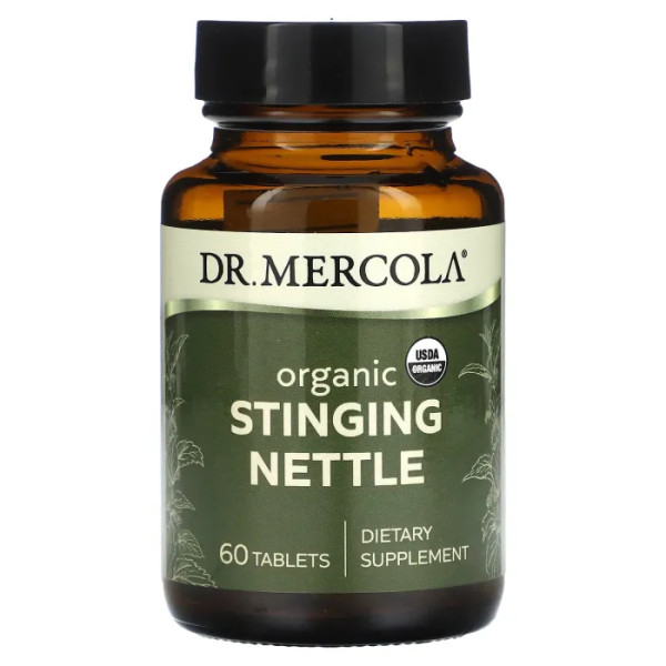 Жалюча кропива, Stinging Nettle, Dr. Mercola, органік, 60 пігулок