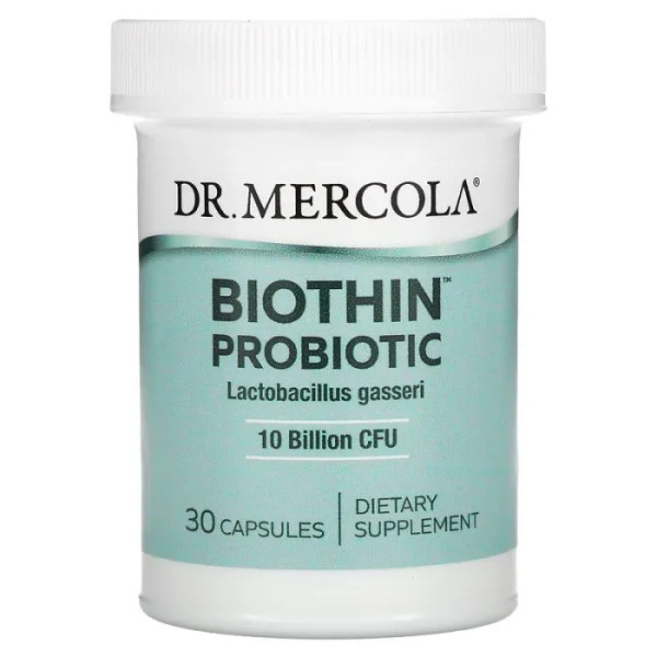 Біотиновий пробіотик, Biothin Probiotic, Dr. Mercola, 10 млрд КУО, 30 капсул