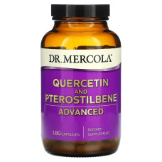 Кверцетин с птеростильбеном, Dr. Mercola Quercetin and Pterostilbene, передовой, 180 капсул