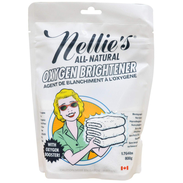 Кисневий відбілювач, Oxygen Brightener, Nellie's All-Natural, порошок, 800 г