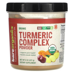Куркума органічна, порошок, Organic Turmeric Complex Powder BareOrganics, 227 г
