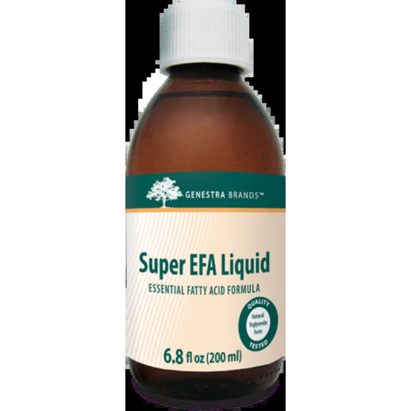 Підтримка серцево-судинної системи, очей, мозку, нервів, Super EFA Liquid, Genestra Brands, апельсиновий смак, 200 мл.