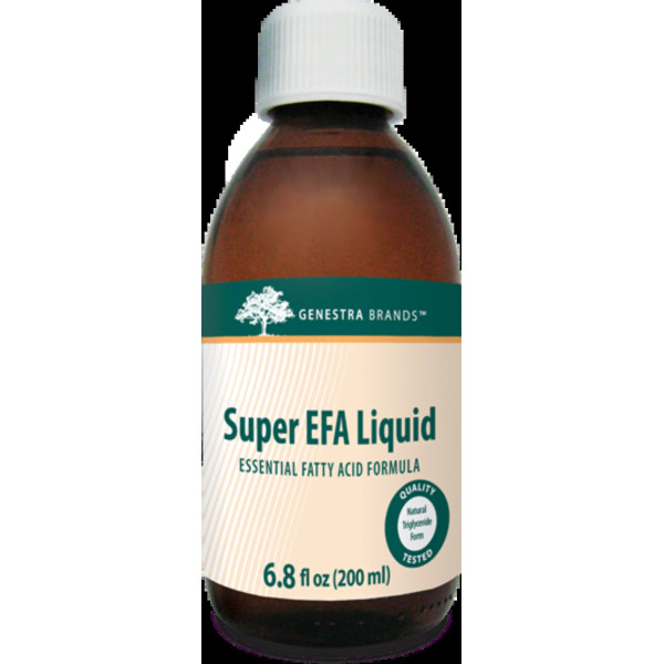 Підтримка серцево-судинної системи, очей, мозку, нервів, Super EFA Liquid, Genestra Brands, апельсиновий смак, 200 мл.