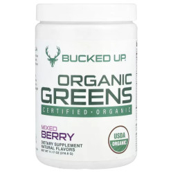 Органічна зелень, смак ягідний мікс, Bucked Up Organic Greens, 316,8 г