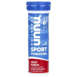 Електроліти шипучі, Effervescent Electrolyte Supplement Nuun Hydration Sport, фруктовий пунш, 10 таблеток