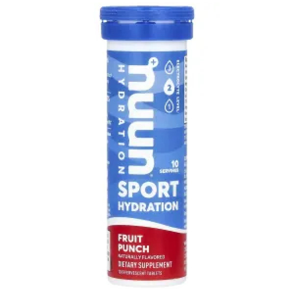 Електроліти, Effervescent Electrolyte Supplement, Nuun, Hydration, Sport, фруктовий пунш, 10 таблеток