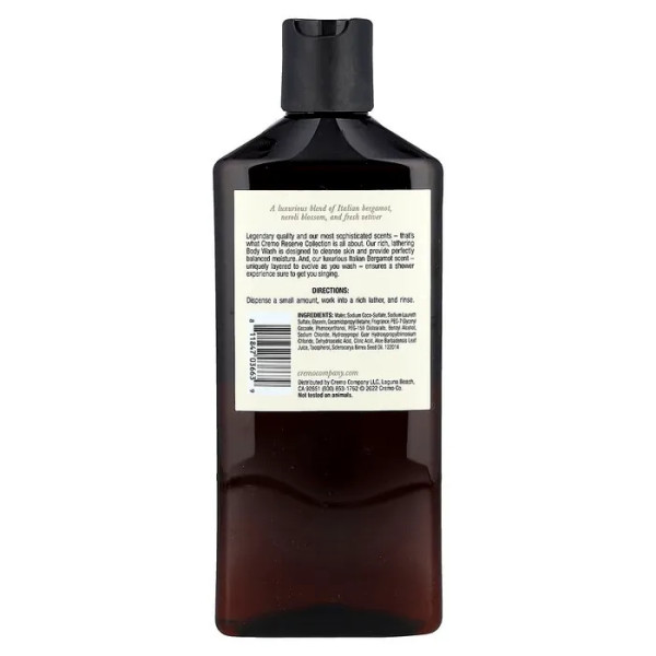 Гель для душу, Body Wash, Italian Bergamot, Cremo, італійський бергамот, 473 мл