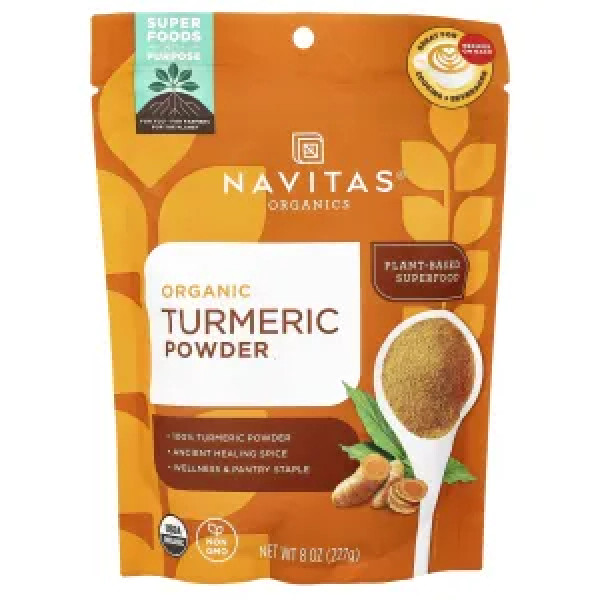Куркума, Organic Turmeric Powder, Navitas Organics, органік, порошок, 227 г