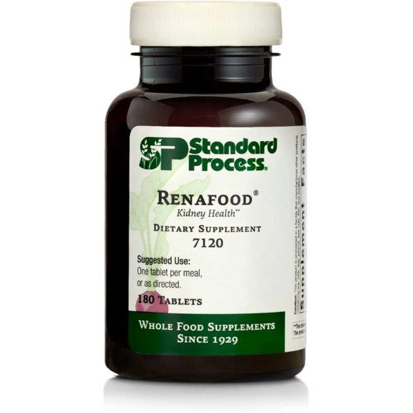 Здоров'я нирок, Renafood, Standard Process, з квасолею, нирковими вітамінами, іспанським мохом, лактозою, органічною солодкою картоплею, коренем буряків, 180 таблеток