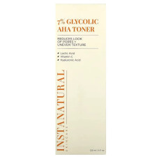 Гліколевий тонік 7% з AHA кислотами, InstaNatural 7% Glycolic AHA Toner, 120 мл