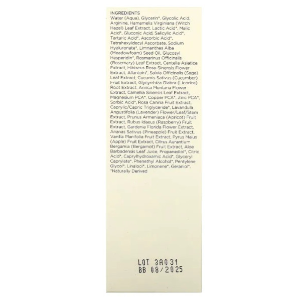 Тонік для обличчя гліколієвий 7%, з AHA-кислотами, 7% Glycolic AHA Toner, InstaNatural, 120 мл