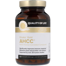 Імуномодулятор AHCC, Quality of Life, 500 мг, 60 капс.