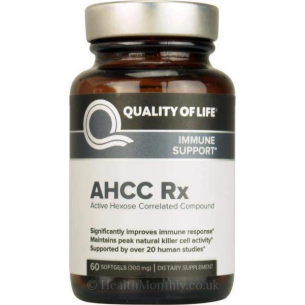 Підтримка імунітету, AHCC RX, Quality of Life Labs, 300 мг, 60 ккапсул