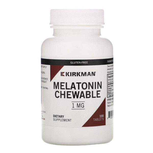Мелатонін, Melatonin Chewable Tablets, Kirkman Labs, 1 мг, 100 таблеток