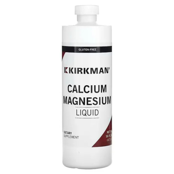 Кальцій та магній рідкий, Calcium Magnesium Liquid, Kirkman Labs, 473 мл