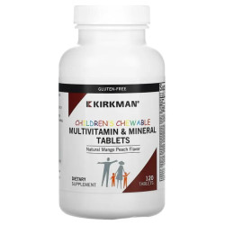 Вітаміни та мінерали для дітей 120 цукерок, Kirkman Labs Multi-Vitamin/Mineral, жувальні