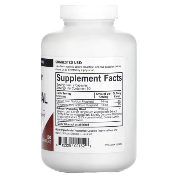 Зміцнення імунітету, CD-Herbal, Kirkman Labs, 180 вегетаріанських капсул