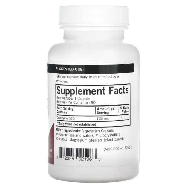 Коензим Q10, Coenzyme Q10, Kirkman Labs, 120 мг, 90 капсул