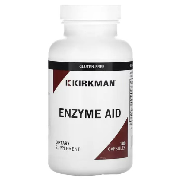 Травні ферменти, Enzyme Aid, Kirkman Labs, 180 вегетаріанських капсул