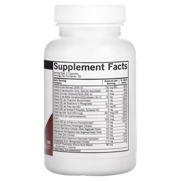 Мультивітаміни, Everyday Multivitamin, Kirkman Labs, для щоденного використання, 180 капсул