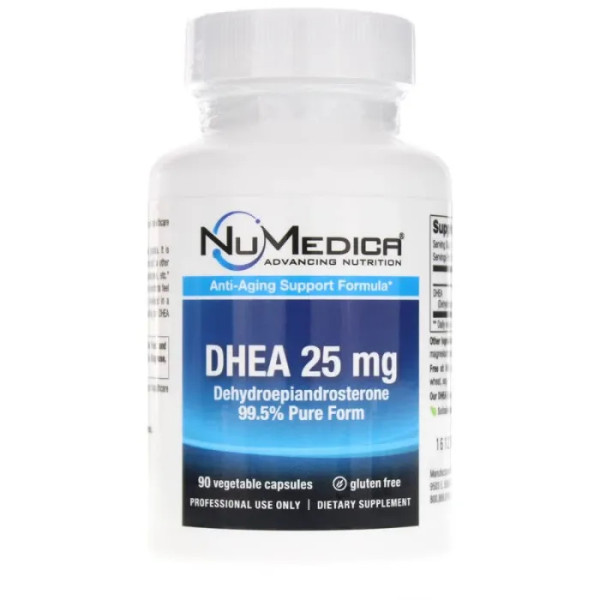 ДГЕА (дегідроепіандростерон), DHEA, NuMedica, 25 мг, 90 овочевих капсул