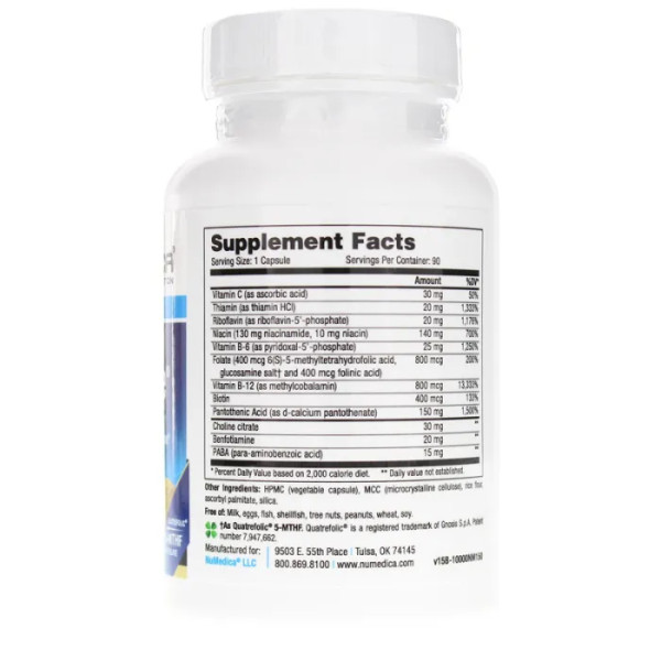 Комплекс вітамінів групи В, B-Replete, NuMedica, 90 вегетаріанських капсул