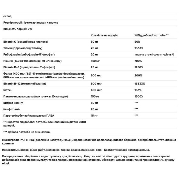 Комплекс вітамінів групи В, B-Replete, NuMedica, 90 вегетаріанських капсул