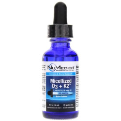 Вітамін D3+K2 міцелалізований, рідкий, NuMedica Micellized D3+K2, 1200 МО/50 мкг, 30 мл