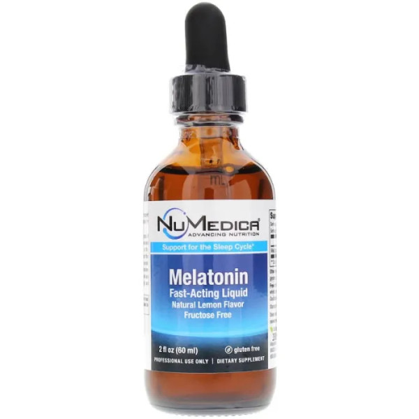 Мелатонін, Melatonin, NuMedica, 3 мг, смак лимона, рідина, 60 мл