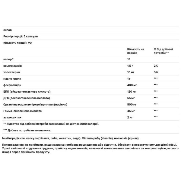 Масло криля антарктична, Krill Oil, Dr. Mercola, для жінок, 270 капсул