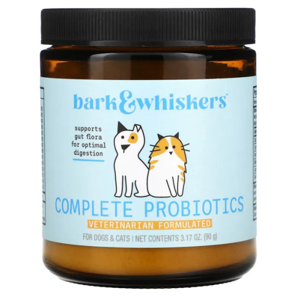 Пробіотики для котів та собак, Bark & Whiskers, Complete Probiotics, Dr. Mercola, 90 г.