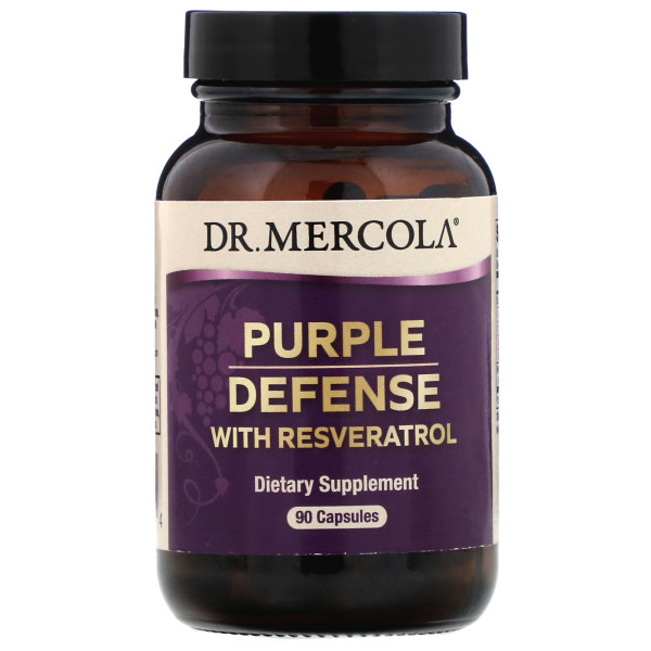 Антиоксидантна формула, що містить ресвератрол, Purple Defense with Resveratrol, Dr. Mercola, 90 капсул