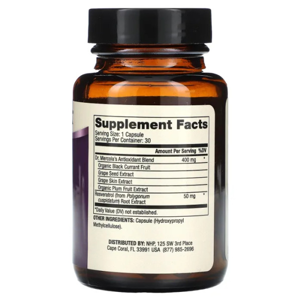 ОРАС антиоксиданти з ресвератролом, Purple Defense, Dr. Mercola, 30 капсул