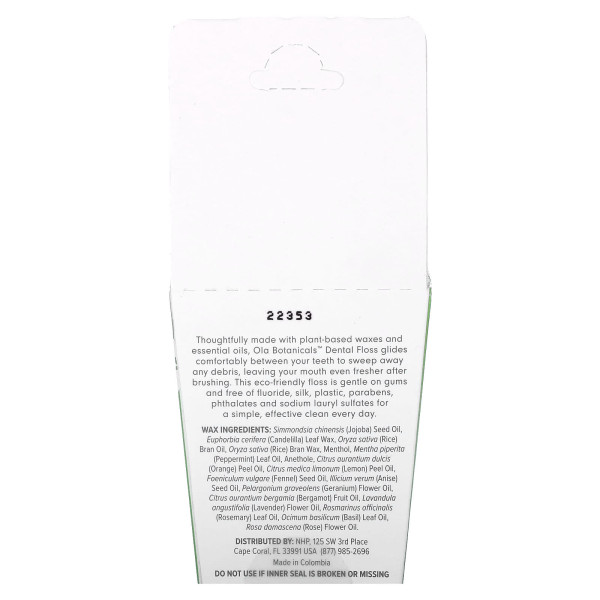 Зубна нитка з ефірними маслами, Dental Floss, Dr. Mercola, 91.44 метра.