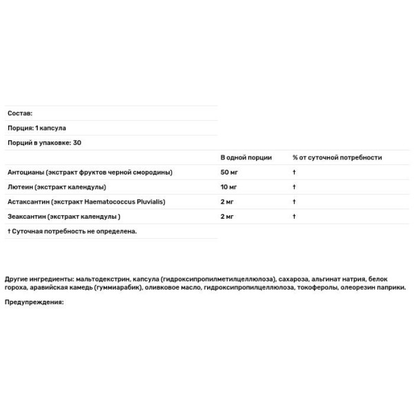 Вітаміни для очей з лютеїном, Eye Support, Dr. Mercola, 30 капсул