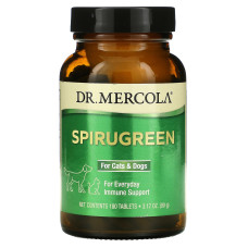 Імунний захисник для тварин, Dr. Mercola SpiruGreen, 180 таблеток (90 г)