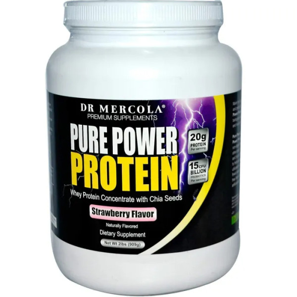 Сироватковий протеїн, полуниця, Protein, Dr. Mercola, порошок, 909 г