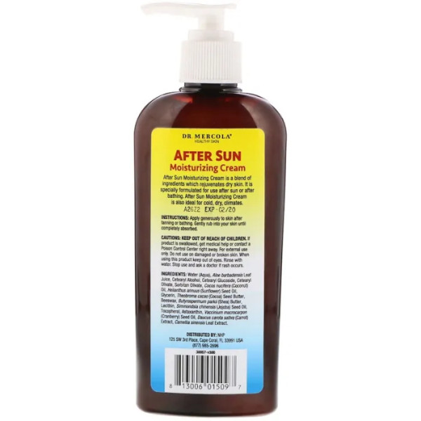 Зволожуюче крем після засмаги, After Sun Moisturizing Cream, Dr. Mercola, 236 мл