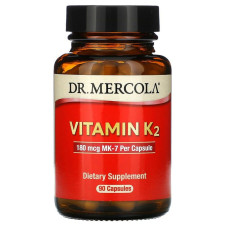 Витамин К2, Dr. Mercola Vitamin K2, 90 капсул